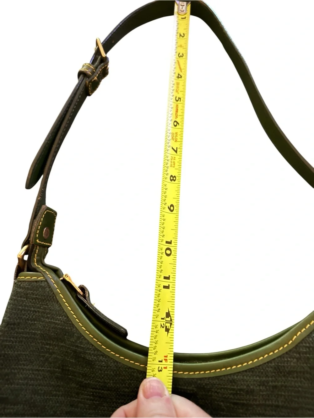 NWT Dooney & Bourke Green Canvas Leather Hobo Bag
